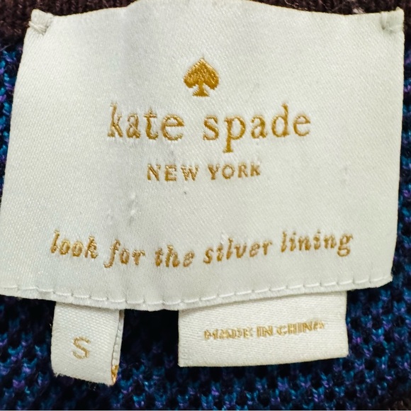 Kate Spade Blue and Black Short Sleeve Dress with Geometric Patterns - Picture 5 of 5